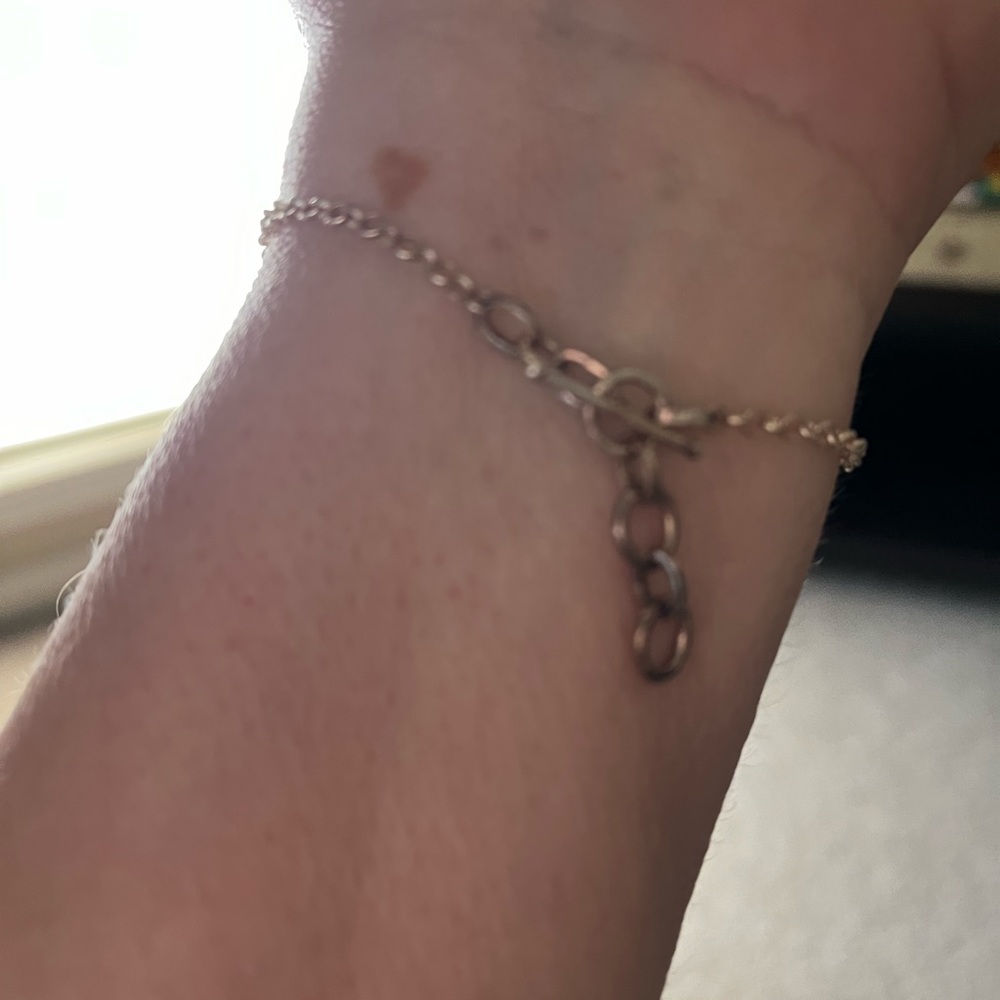 Uncut Ruby Sterling Silver Bracelet - image 6